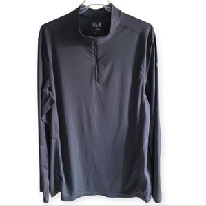 Mountain Hardware Mens 1/4 Zip Base Layer Longsleeve Shirt Dark Grey Size XL